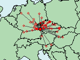 2. SUBREGIONAL CONTEST 2013 - mapa QSO na 23cm